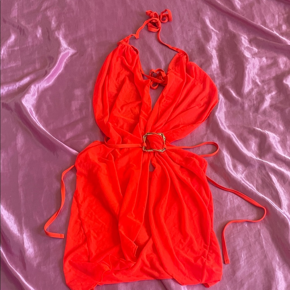 New Fashion Nova Orange Cover Up 🧡 - Picture 2 of 4